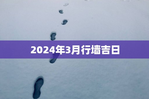 2025年3月行墙吉日