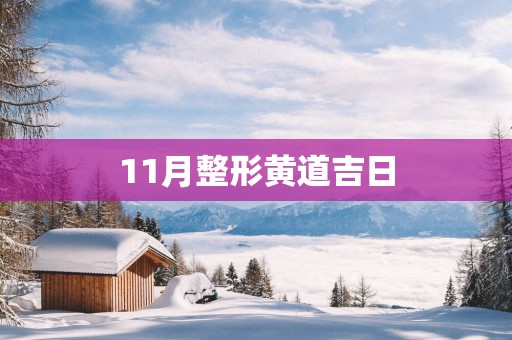 11月整形黄道吉日