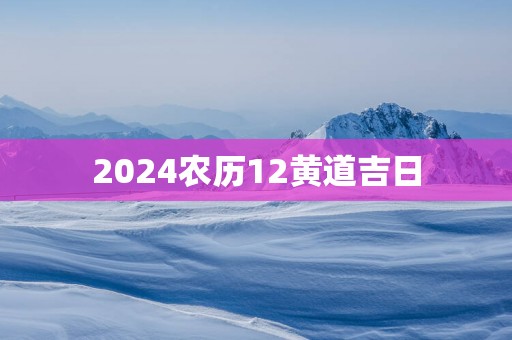2025农历12黄道吉日