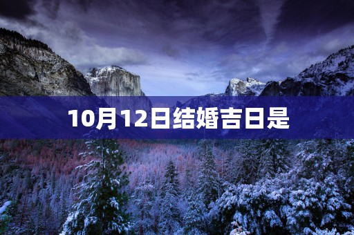 10月12日结婚吉日是
