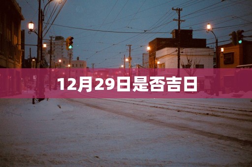 12月29日是否吉日
