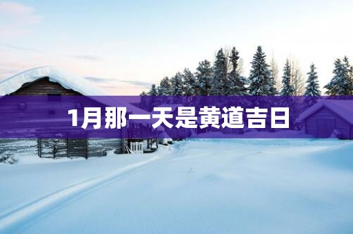 1月那一天是黄道吉日