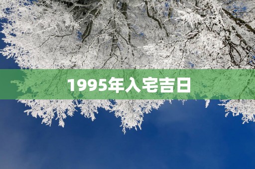 1995年入宅吉日
