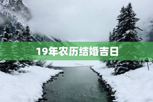 19年农历结婚吉日