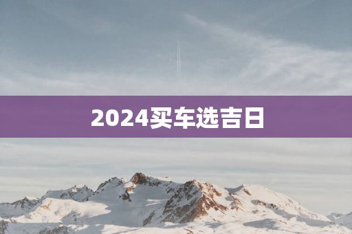2025买车选吉日