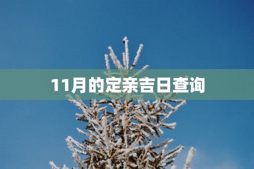 11月的定亲吉日查询