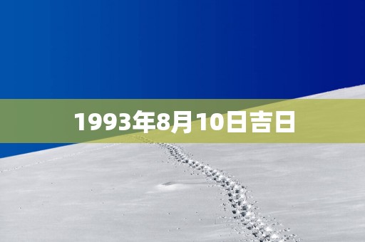 1993年8月10日吉日