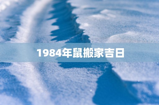 1984年鼠搬家吉日