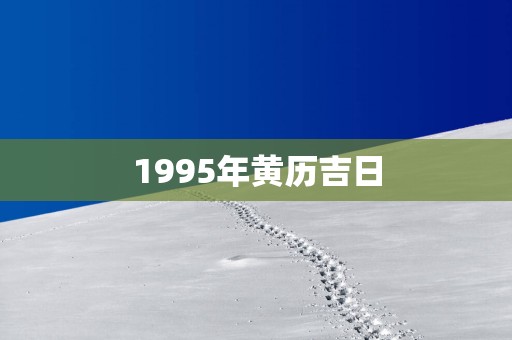 1995年黄历吉日