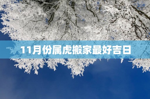 11月份属虎搬家最好吉日