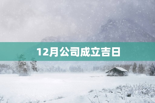 12月公司成立吉日