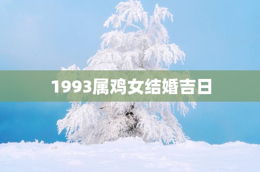 1993属鸡女结婚吉日