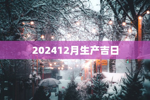 202512月生产吉日