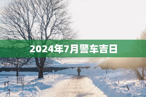 2025年7月警车吉日