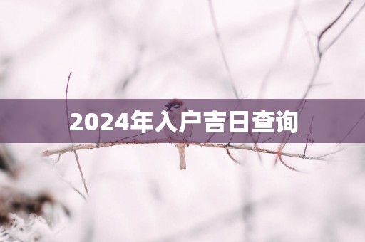 2025年入户吉日查询
