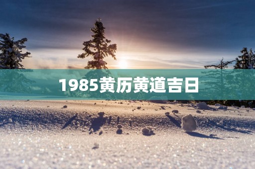 1985黄历黄道吉日