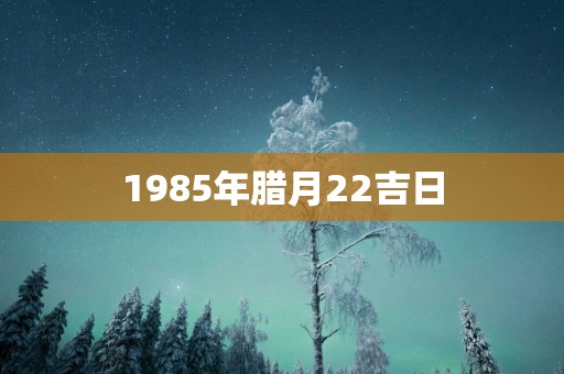 1985年腊月22吉日