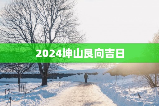 2025坤山艮向吉日