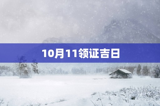 10月11领证吉日