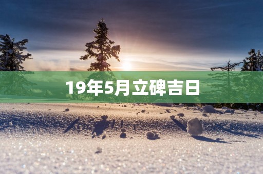 19年5月立碑吉日