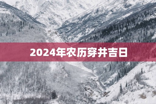 2025年农历穿井吉日