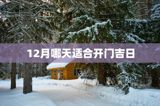 12月哪天适合开门吉日