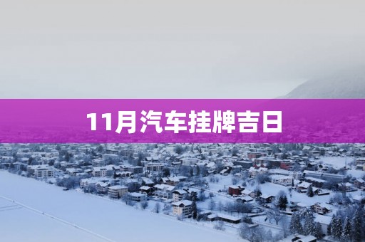 11月汽车挂牌吉日