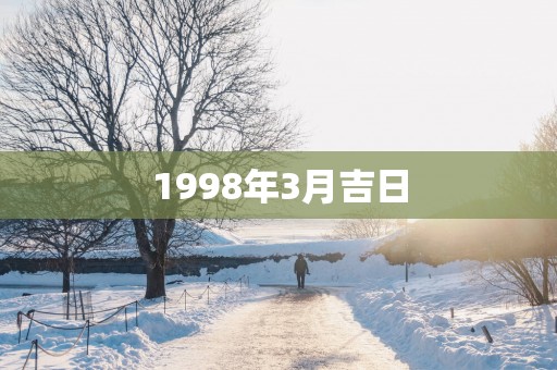 1998年3月吉日
