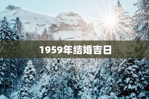 1959年结婚吉日