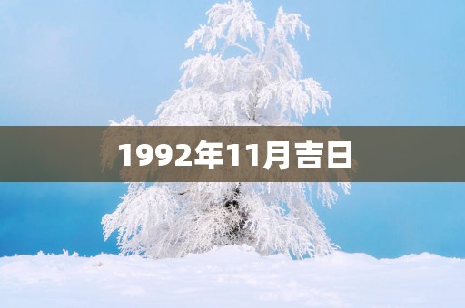 1992年11月吉日