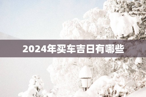 2025年买车吉日有哪些