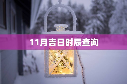 11月吉日时辰查询