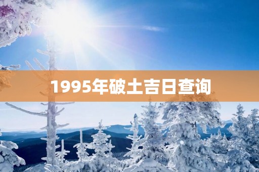 1995年破土吉日查询