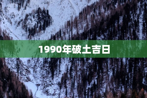 1990年破土吉日