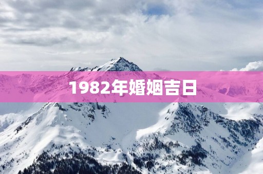 1982年婚姻吉日