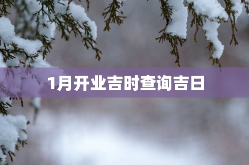 1月开业吉时查询吉日