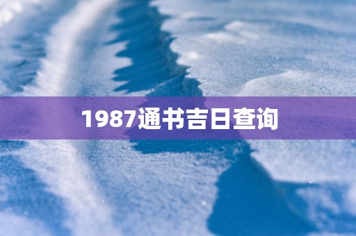 1987通书吉日查询