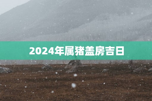 2025年属猪盖房吉日