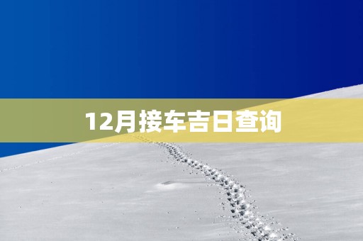 12月接车吉日查询