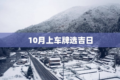 10月上车牌选吉日