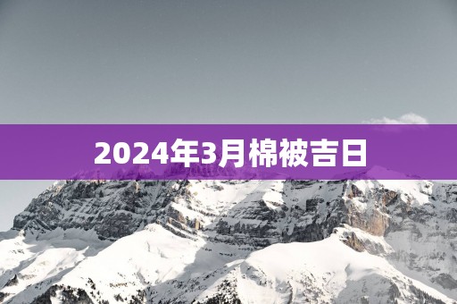 2025年3月棉被吉日