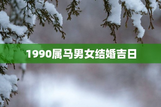 1990属马男女结婚吉日