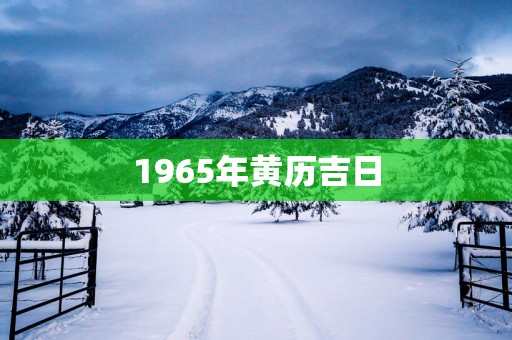 1965年黄历吉日