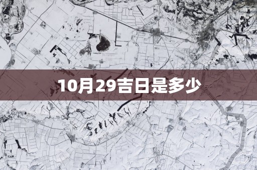 10月29吉日是多少