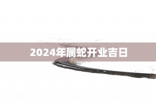 2025年属蛇开业吉日