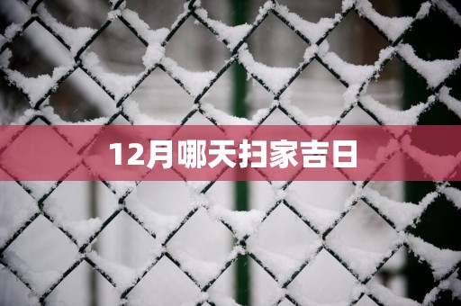 12月哪天扫家吉日