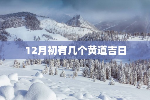 12月初有几个黄道吉日