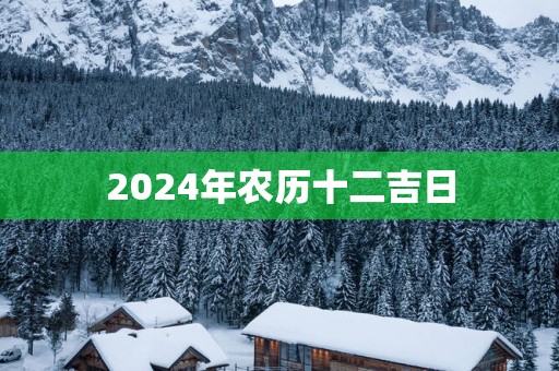 2025年农历十二吉日