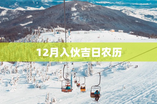 12月入伙吉日农历