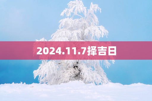 2025.11.7择吉日